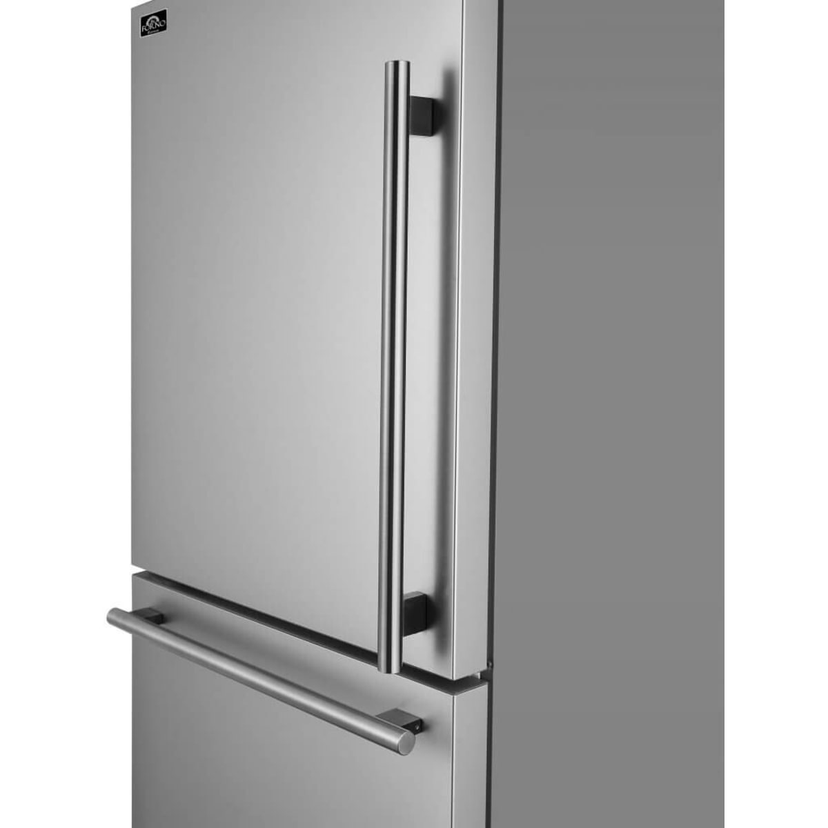 Forno Espresso - Milano FFFFD178631S 31 Inch Freestanding Bottom Mount Refrigerator with 17.2 cu. ft. Total Capacity, Automatic Ice Maker, LED Light, and ENERGY STAR® Certified: Stainless Steel
