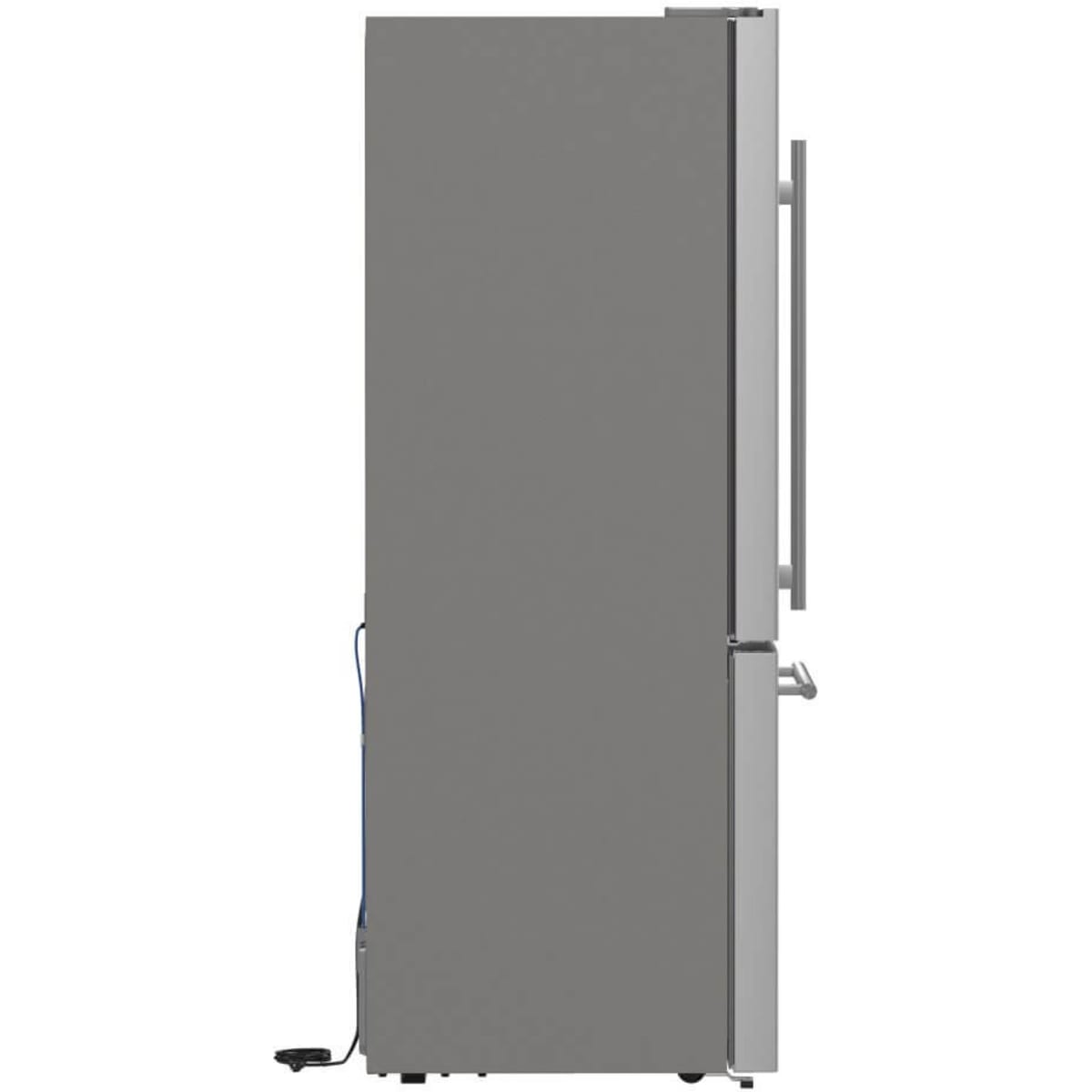 Forno Espresso - Milano FFFFD178631S 31 Inch Freestanding Bottom Mount Refrigerator with 17.2 cu. ft. Total Capacity, Automatic Ice Maker, LED Light, and ENERGY STAR® Certified: Stainless Steel
