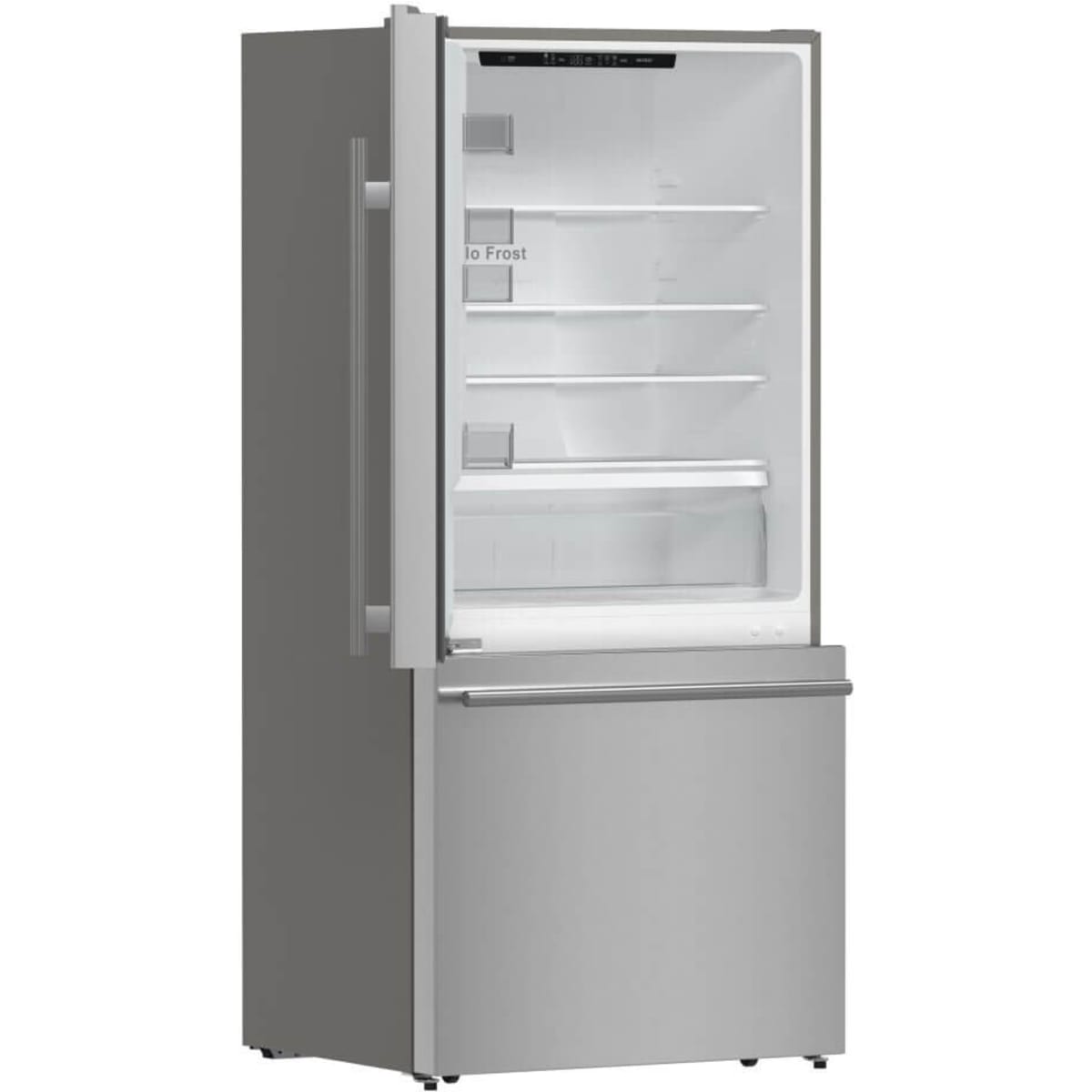 Forno Espresso - Milano FFFFD178631S 31 Inch Freestanding Bottom Mount Refrigerator with 17.2 cu. ft. Total Capacity, Automatic Ice Maker, LED Light, and ENERGY STAR® Certified: Stainless Steel