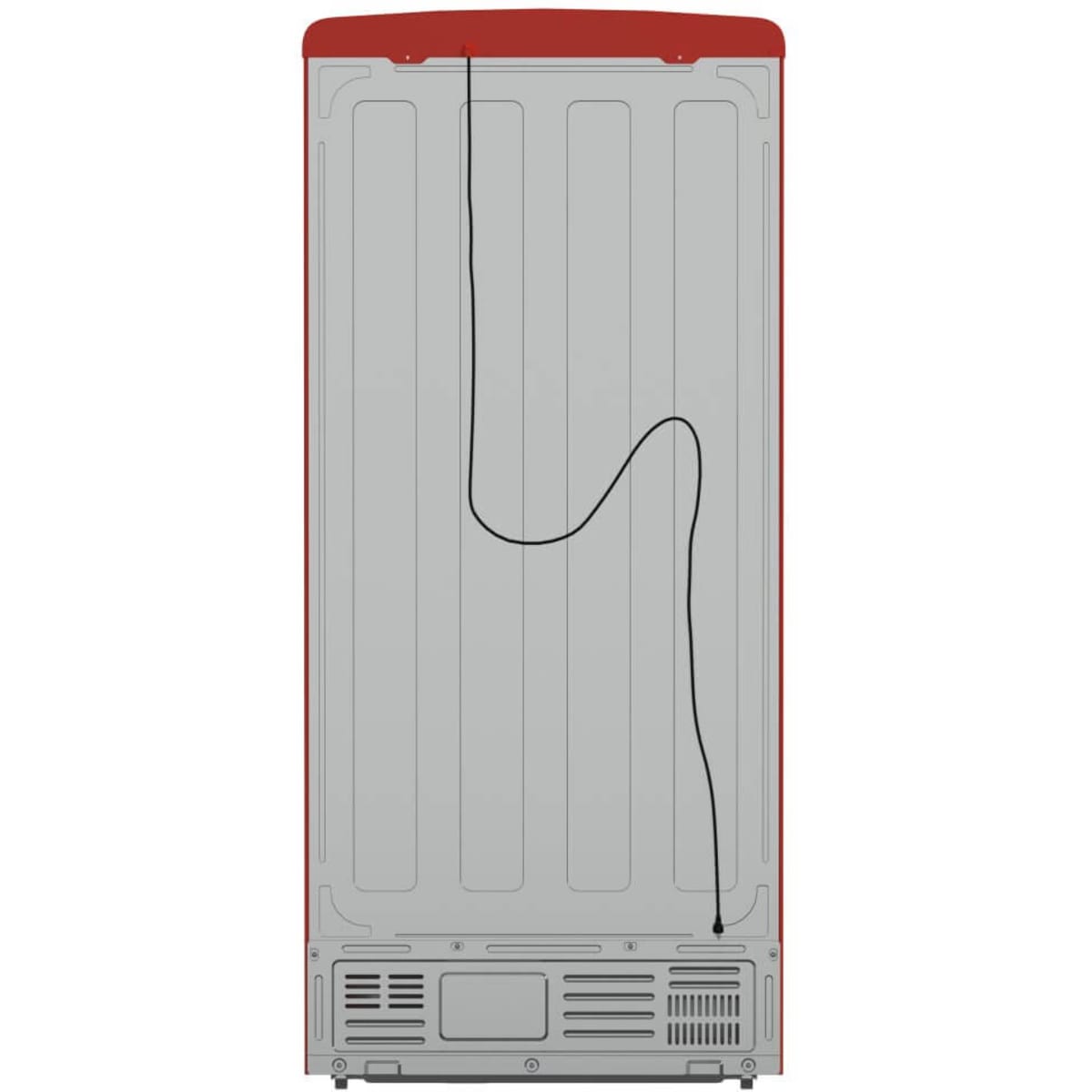 Forno FFFFD179133RED 33 Inch Freestanding 4-Door French Door Refrigerator with 18 cu. ft. Total Capacity, No-Frost Design, and ENERGY STAR® Certified: Red - Handle-Free Design