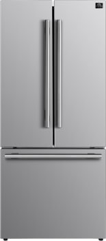 Forno Espresso Gallipoli FFFFD197431SB 30 Inch Freestanding Counter-Depth French Door Refrigerator with 17.48 cu. ft. Total Capacity, Ice Maker, Total Frost-Free Design, and ENERGY STAR® Certified: Stainless Steel