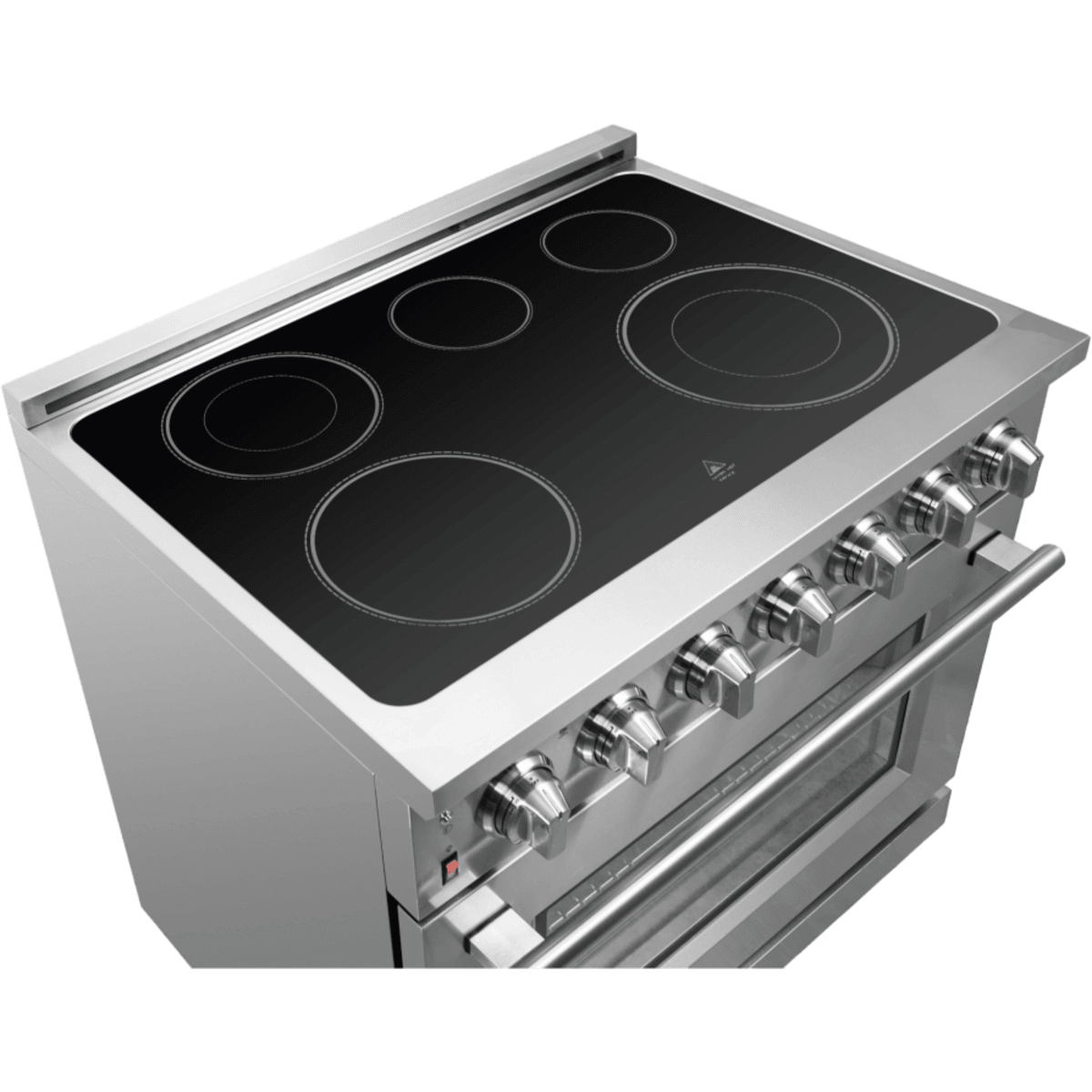 Forno Massimo FFSEL602036 Freestanding Electric Range with 5 Elements, Steam Clean, Ceramic Glass, and 2 Telescopic Oven Racks: 36" Width, 5.36 cu. ft. Oven Capacity