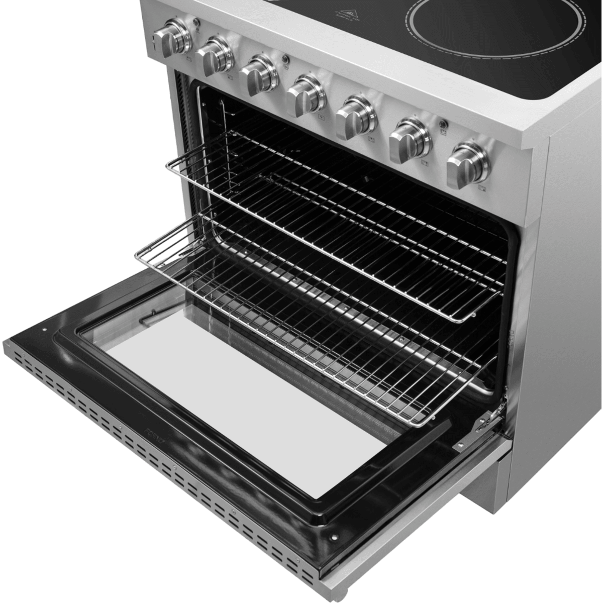 Forno Galiano FFSEL608336 Freestanding Electric Range with Steam Clean, Ceramic Glass, Convection Oven, and Insulated Oven Door: 36" Width, 5 Elements, 5.36 cu. ft. Oven Capacity