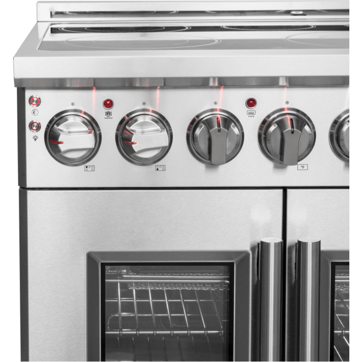 Forno Massimo FFSEL695530 Freestanding French Door Electric Range with 5 Elements, Steam Clean, Ceramic Glass, and Speckled Blue Enamel Oven Interior: 30" Width, 4.32 cu. ft. Oven Capacity