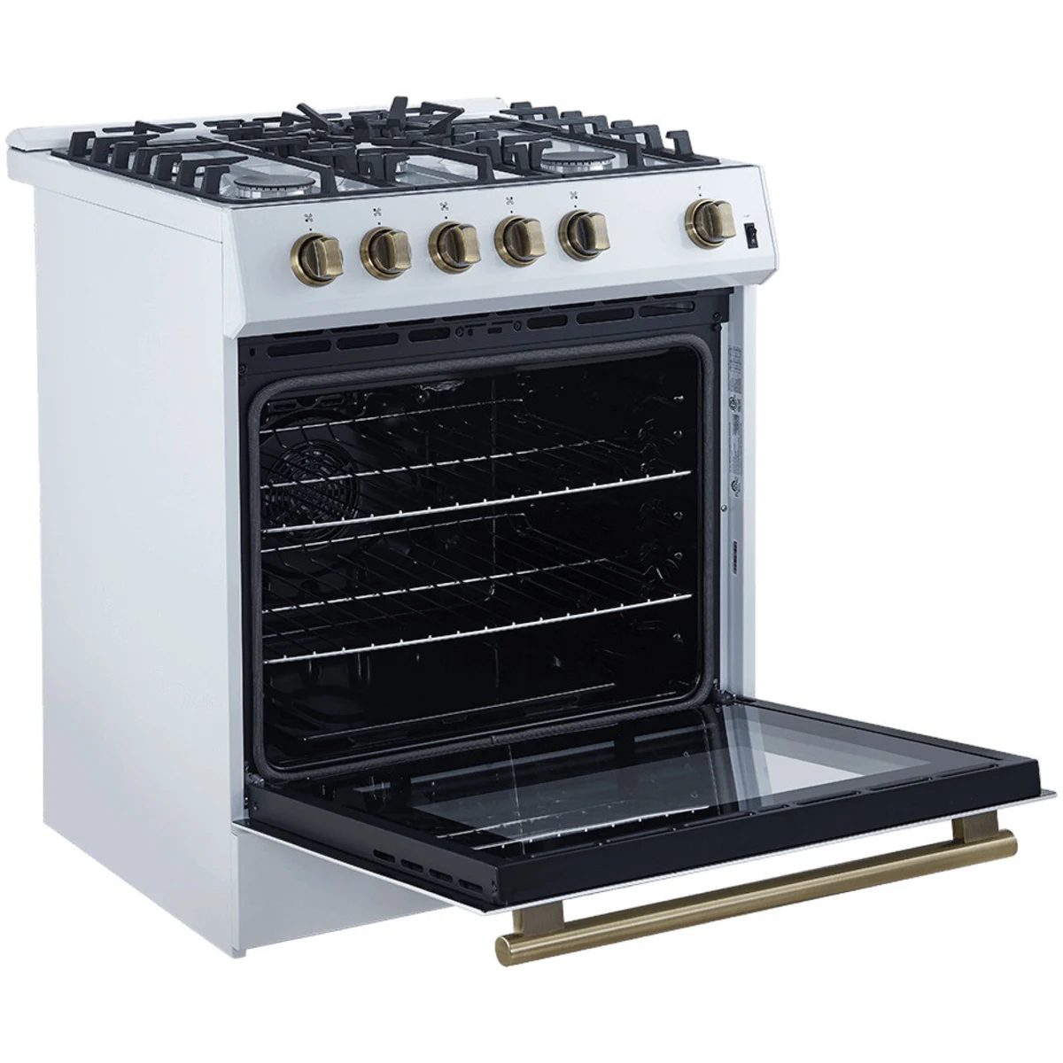 FFSGS111630WHT Forno Espresso 30" Slide-In Gas Range with 4 Elements and Convection Oven - White