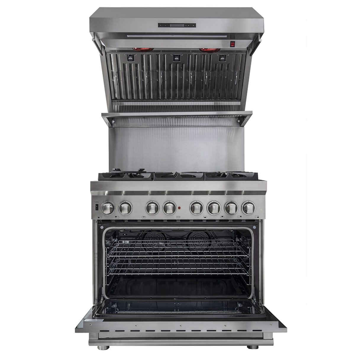 Forno Alta Qualita Savona FRHWM502936 Wall Mount Range Hood with 4-Speed, Touch Control, LED Strip Lights, Dishwasher-Safe Hybrid Filter, 2 Utensil Hangers and Backsplash: 36 Inch - 1200 CFM