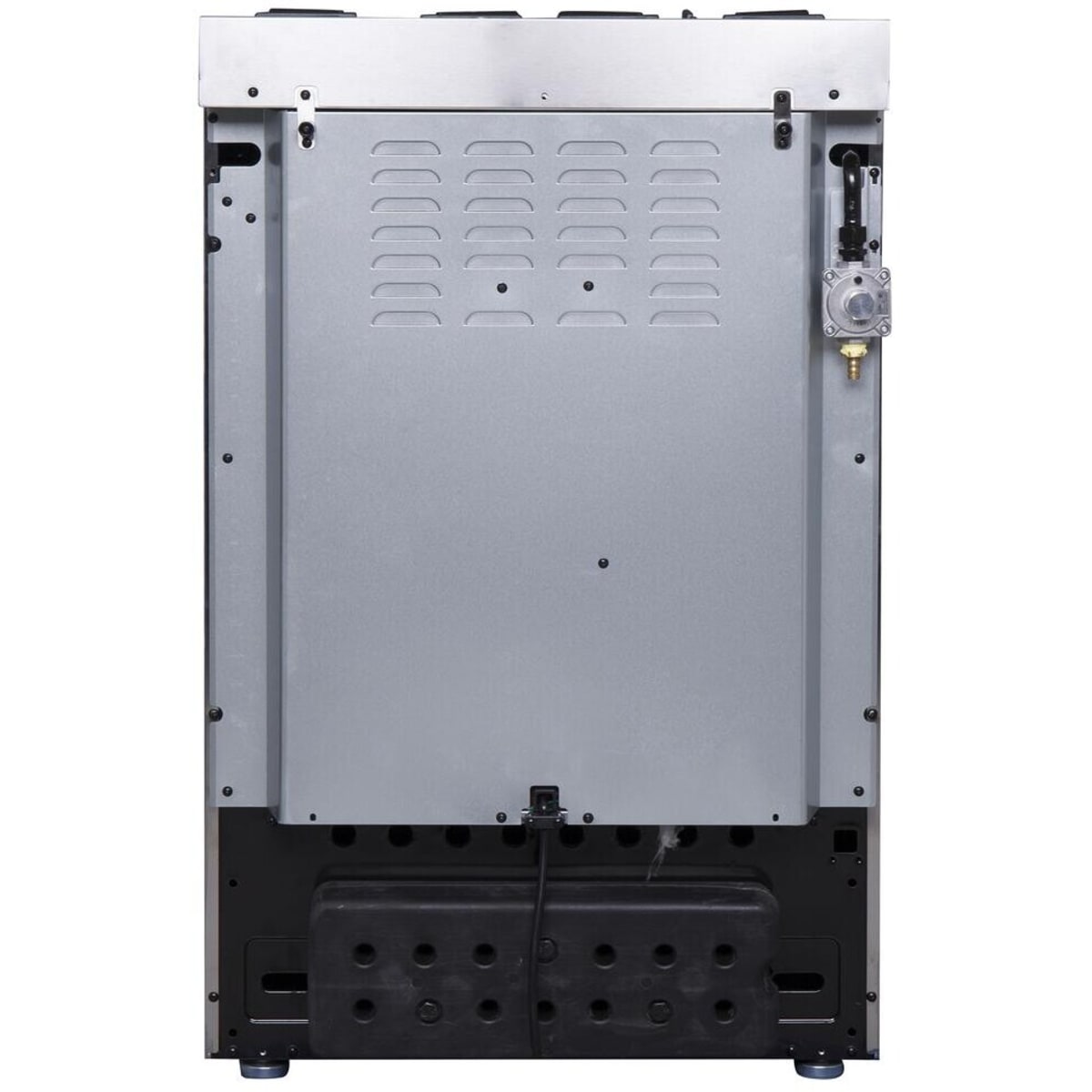 Forno Alta Qualita Breno FFSGS627224 24 Inch Freestanding Pro-Style Gas Range with 4 Sealed Burners, 2.3 cu. ft. Oven Capacity, Storage Drawer, Steam Clean, and 2 Electro-Plated Oven Racks