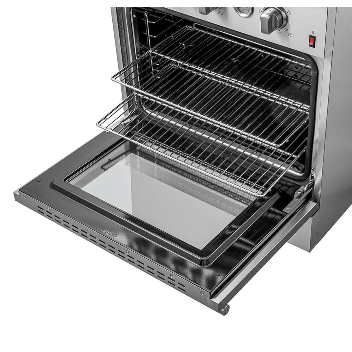 Forno Alta Qualita Giovanni FFSGS627430 30 Inch Freestanding Gas Range with 5 Sealed Burners, 4.32 cu. ft. Convection Oven, Continuous Grates, 1 Sealed Dual-Ring Burner, Insulated Oven Door, Wok Ring, and Reversible Griddle: Stainless Steel