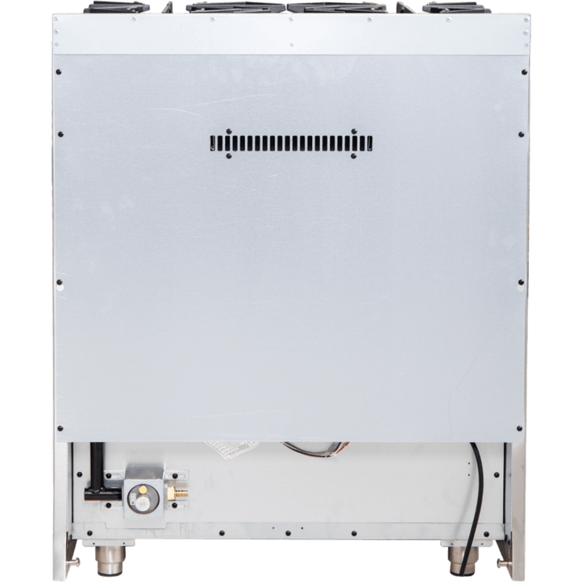 Forno Galiano FFSGS644430 30 Inch Freestanding French Door Gas Range with 5 Sealed Burners, 4.32 cu. ft. Oven Capacity, Continuous Cast Iron Grates, and LP Convertible Kit Included: Stainless Steel