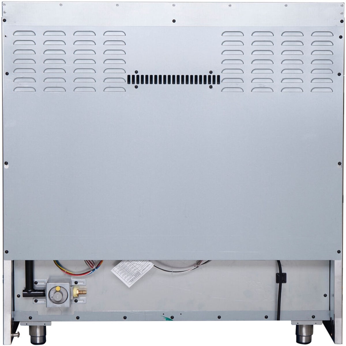 Forno Galiano FFSGS644436 36 Inch Freestanding French Door Gas Range with 6 Sealed Burners, 5.36 cu. ft. Oven Capacity, Continuous Cast Iron Grates, and LP Convertible Kit Included: Stainless Steel