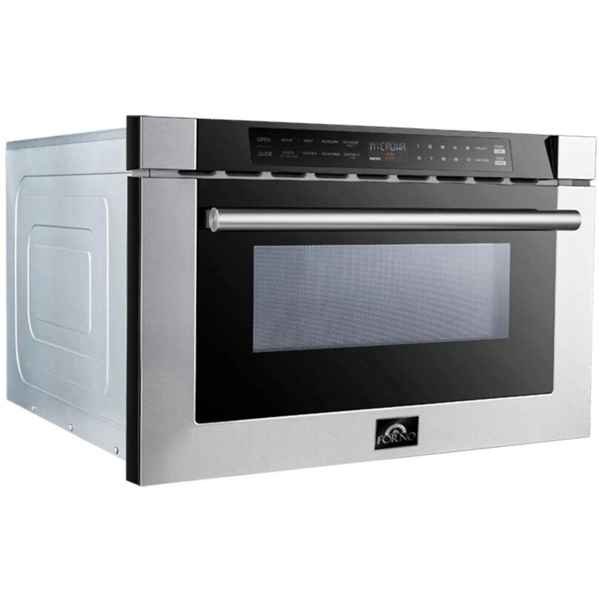 24 in. W 1.2 cu.ft. Stainless Steel and Black 1000-Watt Built in Microwave Drawer