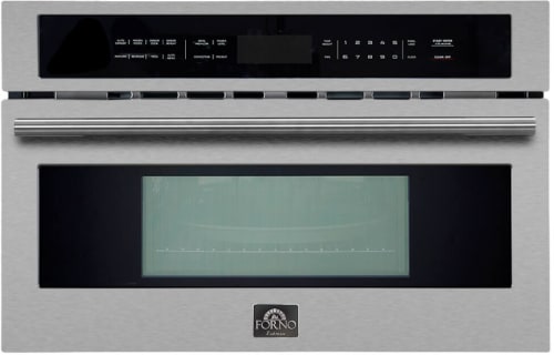 Forno Oliena FMWDR309330 30 Inch Built-In Microwave Convection Oven with 1.6 cu. ft. Capacity, Stainless Steel Interior, Sensor Cooking, 11 Power Levels, and LCD Display: Stainless Steelth