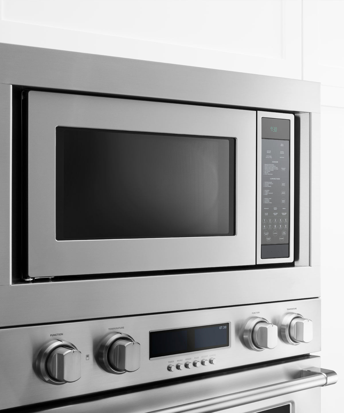 Fisher & Paykel CMO24SS-3 Y 24" Series 5 Contemporary Compact Convection-Microwave Oven, 12 Cooking Modes - Product Detail View