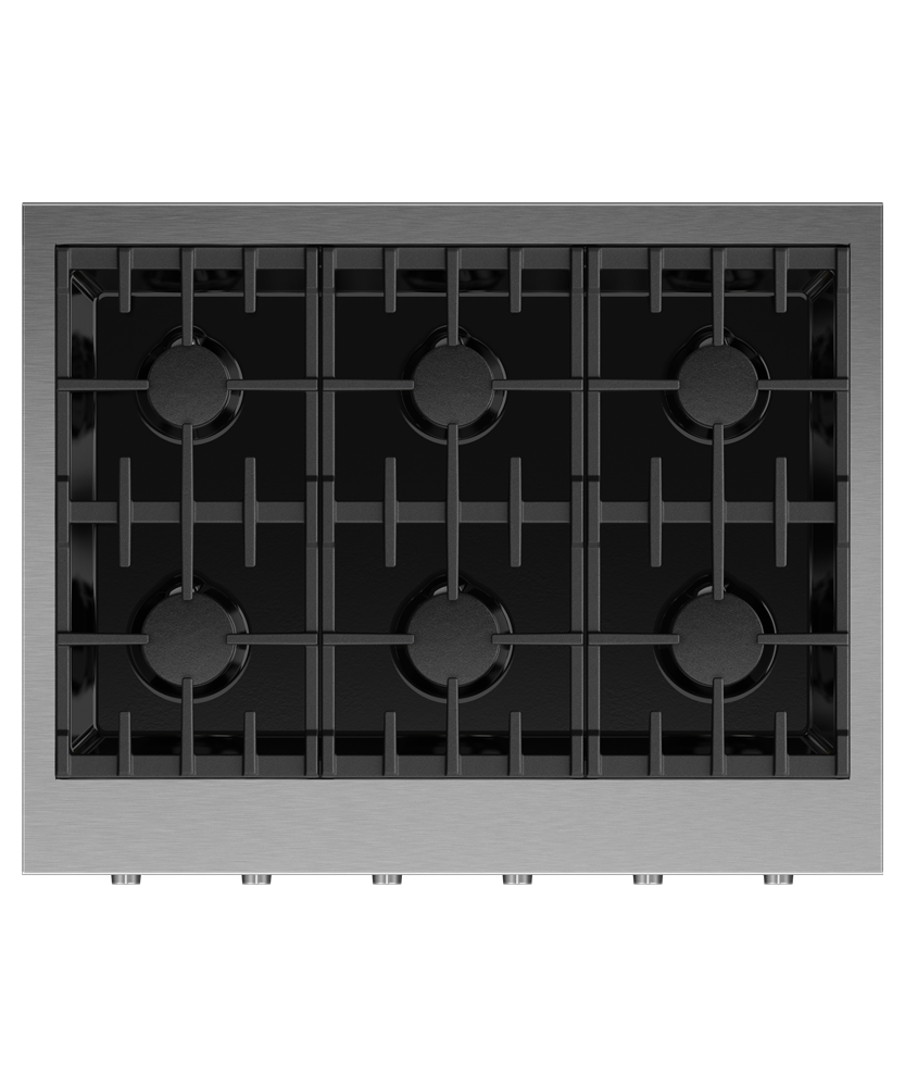 Fisher & Paykel CPV3-366-L Professional Rangetop - top view