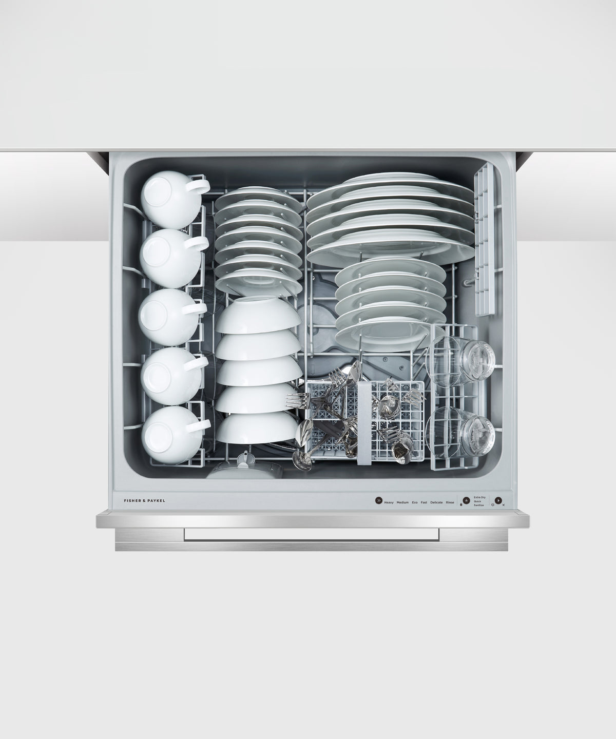 Fisher & Paykel DD24DDFTX9_N Series 9 Contemporary Tall Double DishDrawer Dishwasher, Stainless Steel - Image 6