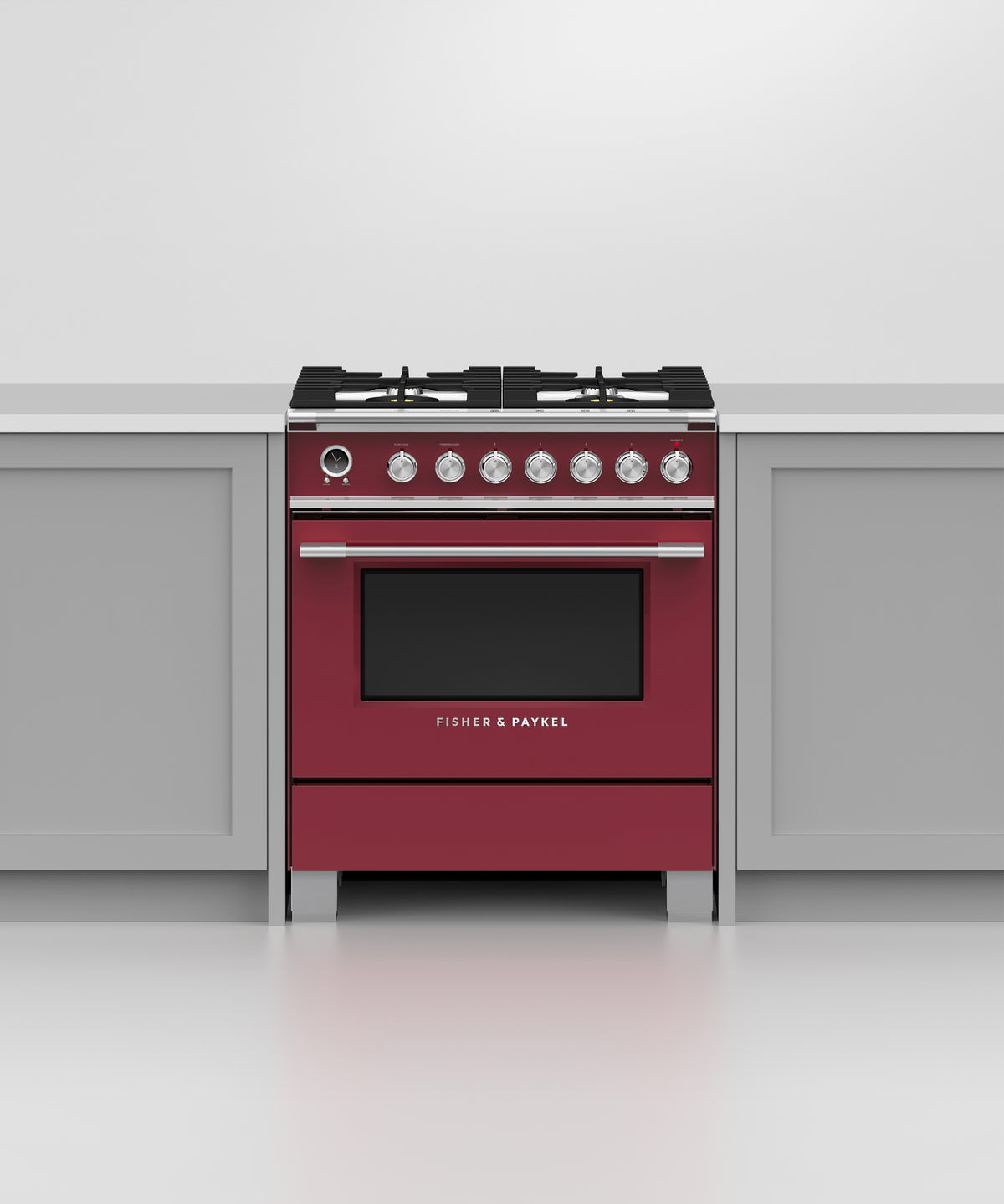 Fisher & Paykel OR30SCG6R1 30-inch Classic Dual Fuel Range, Red - Image 3