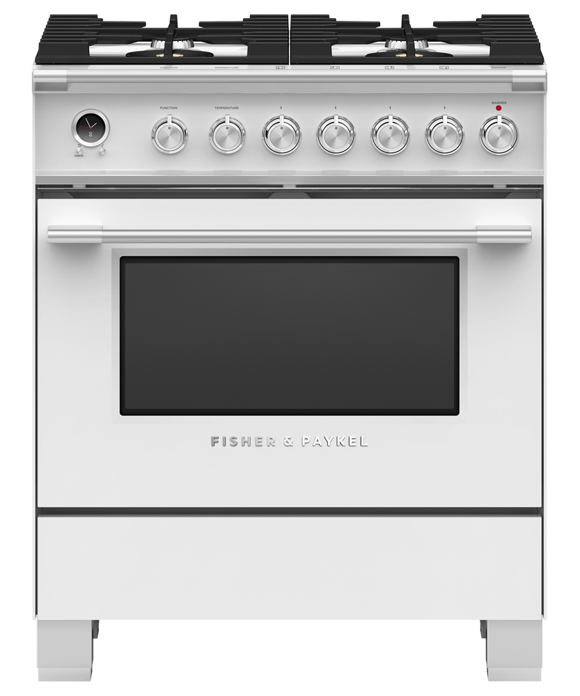 Fisher & Paykel OR30SCG6W1 30-inch Classic Dual Fuel Range, White - Image 1