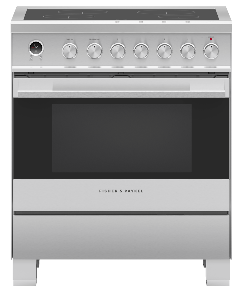 Fisher & Paykel OR30SDI6X1 30 inch Contemporary Induction Range - front studio view