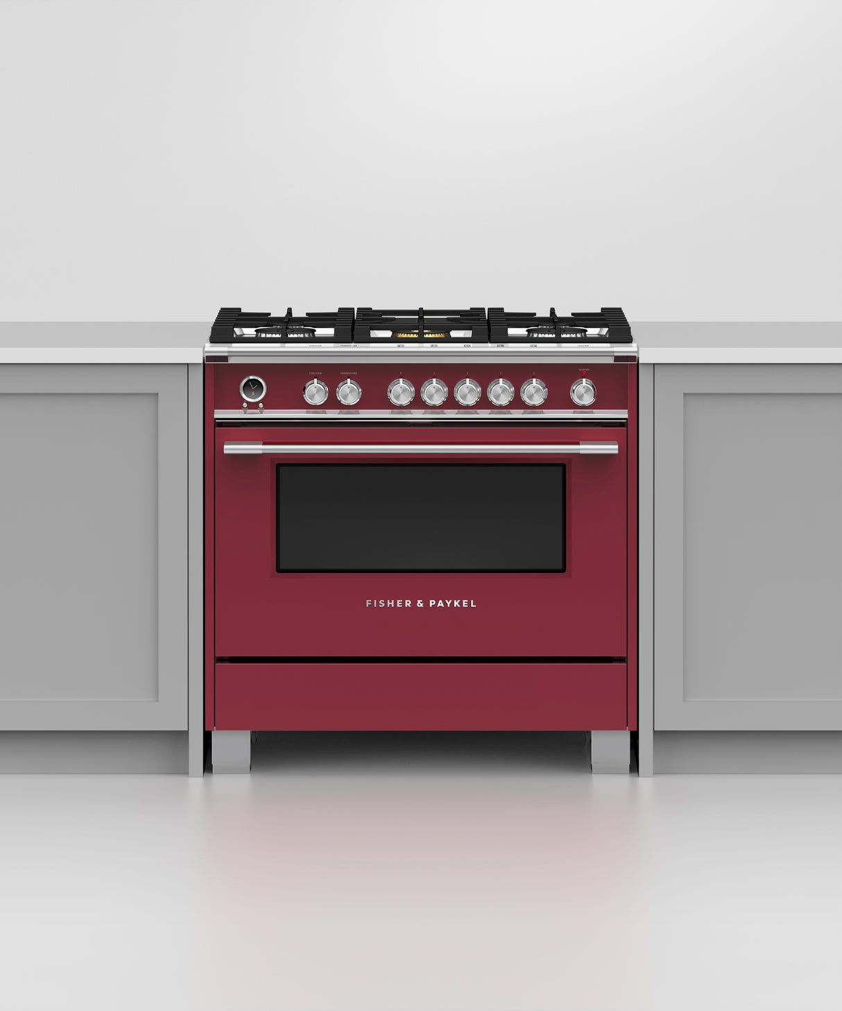 Fisher & Paykel OR36SCG6R1 36-inch Classic Dual Fuel Range, Red - Image 3