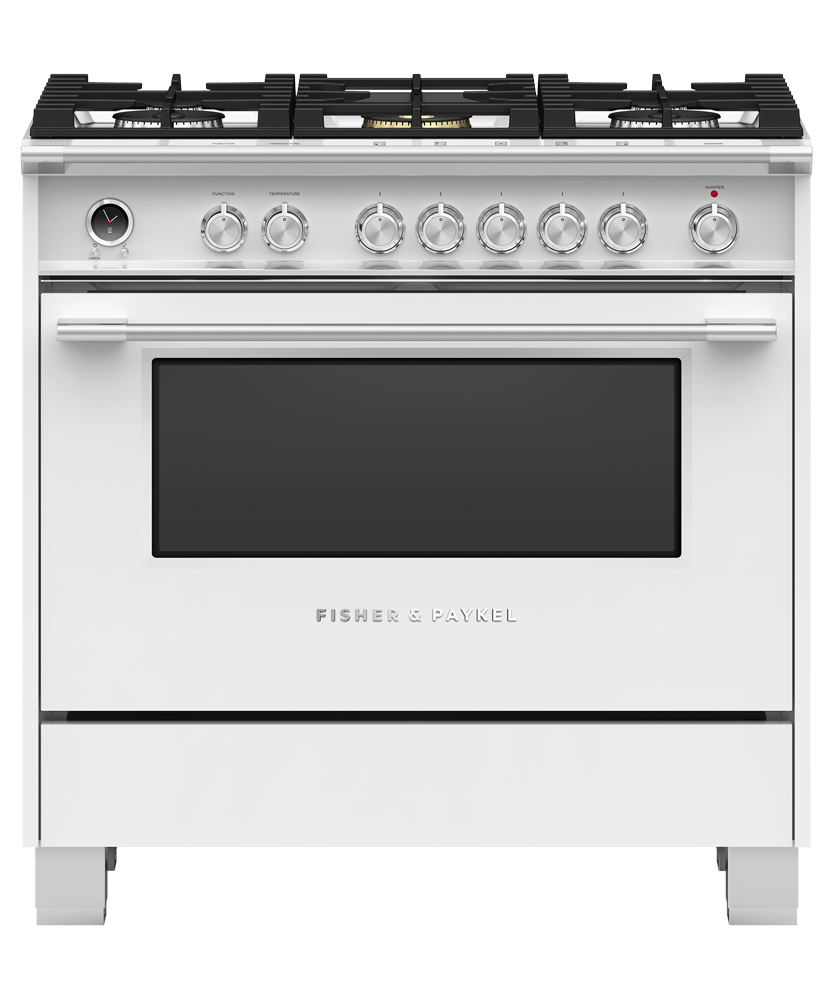 Fisher & Paykel OR36SCG6W1 36-inch Classic Dual Fuel Range, White - Image 1