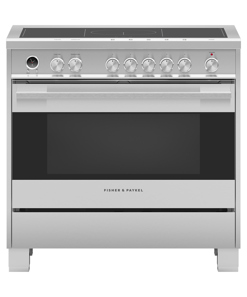 Fisher & Paykel OR36SDI6X1 36 inch Contemporary Induction Range - front studio view