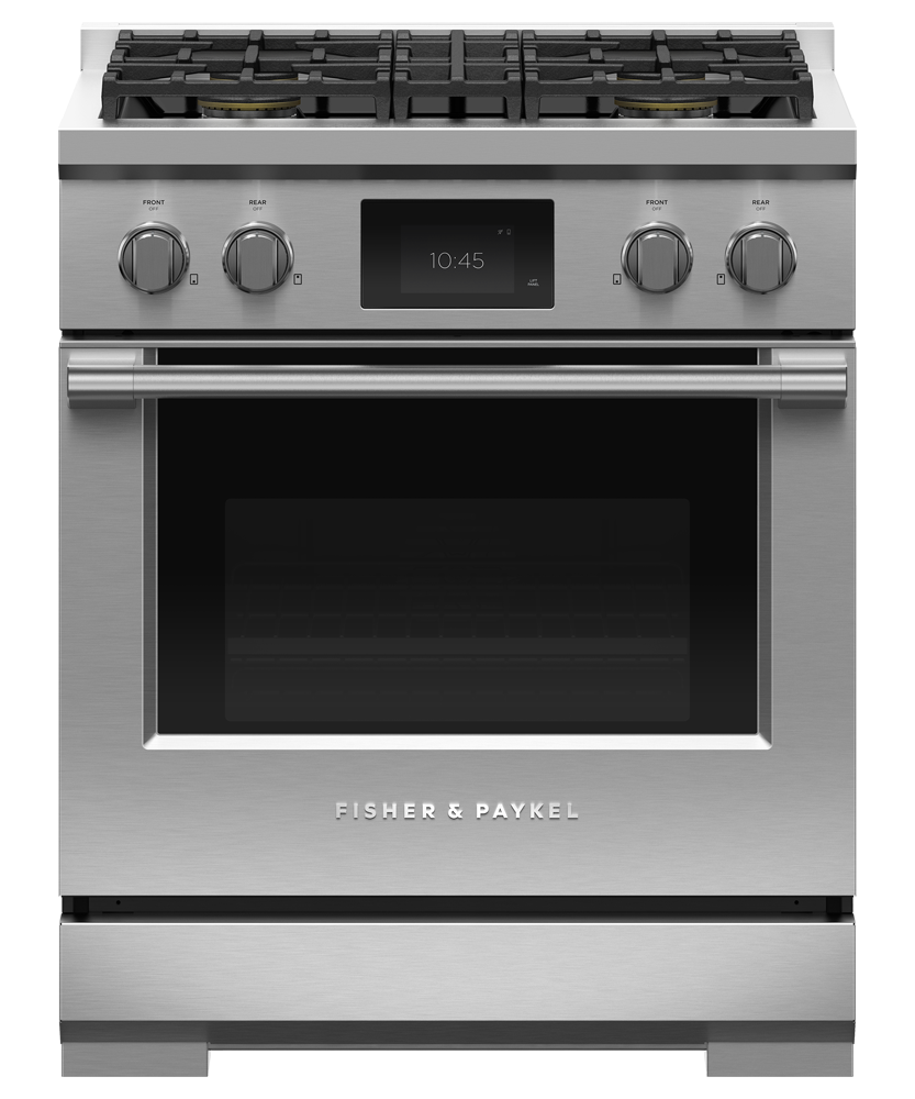 Fisher & Paykel RDV3-304-N 30-inch Professional Dual Fuel 4 Burner Range, Natural Gas - Image 1