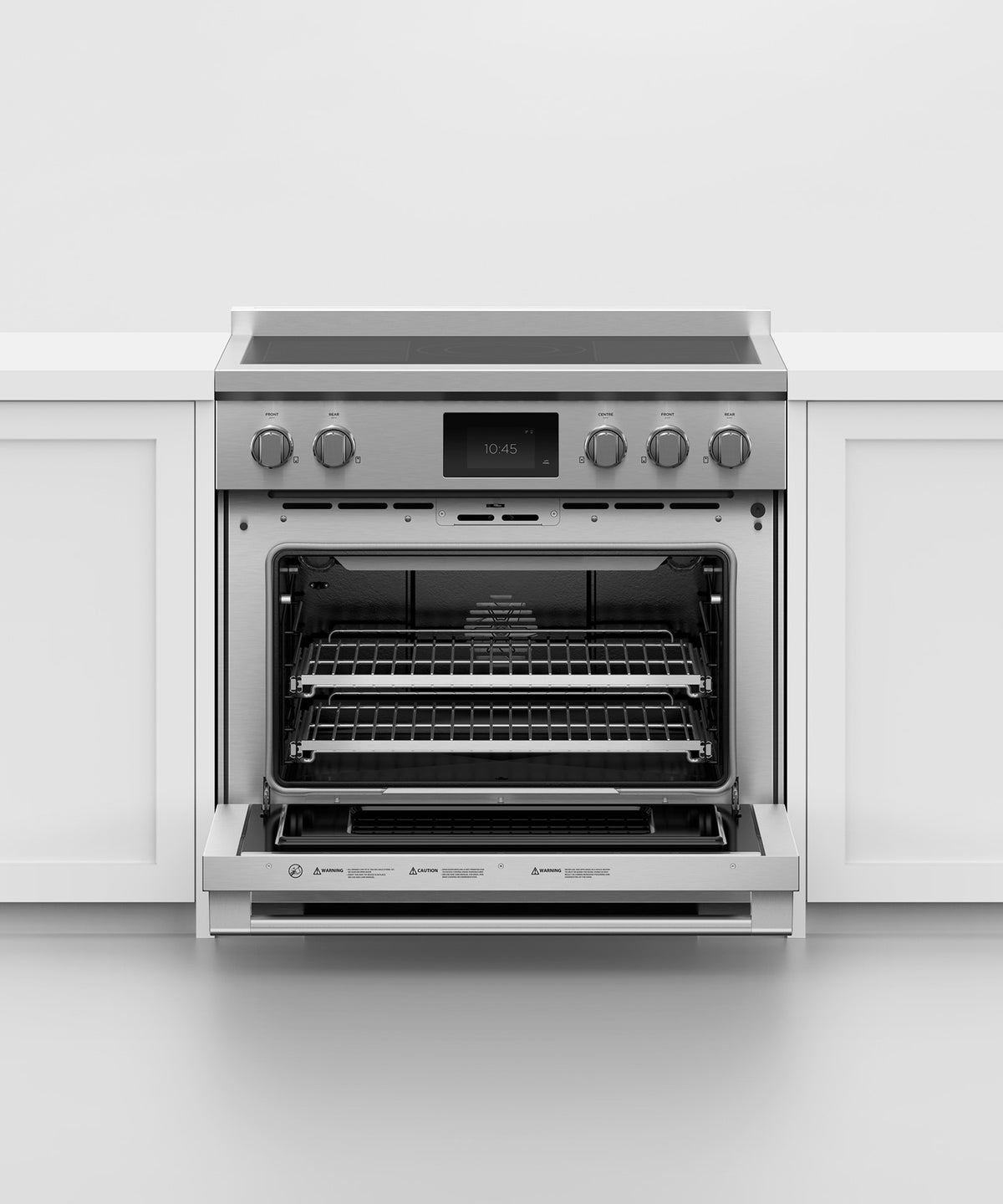 Fisher & Paykel RIV3-365 range in kitchen with cookware