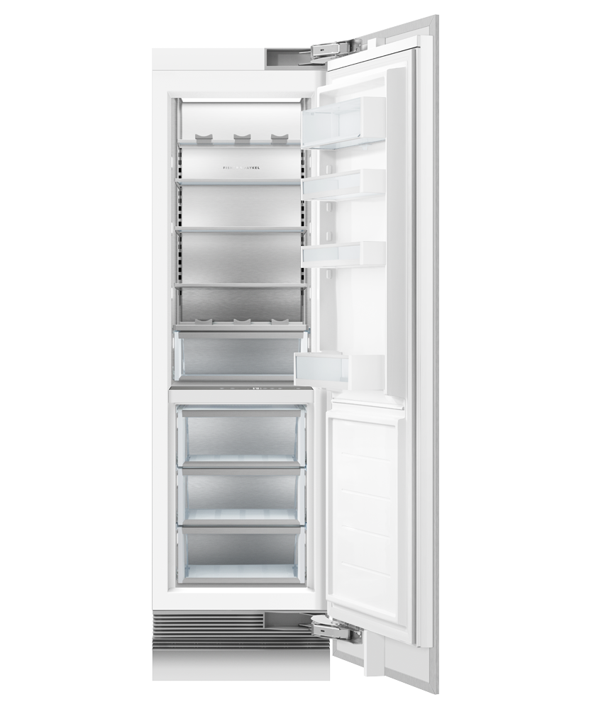 Fisher & Paykel RS2484SRK1 column refrigerator with panel, angled view