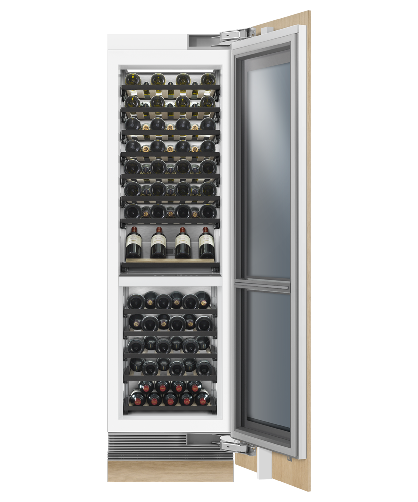 Fisher & Paykel RS2484VR2K1 wine cabinet open door studio view