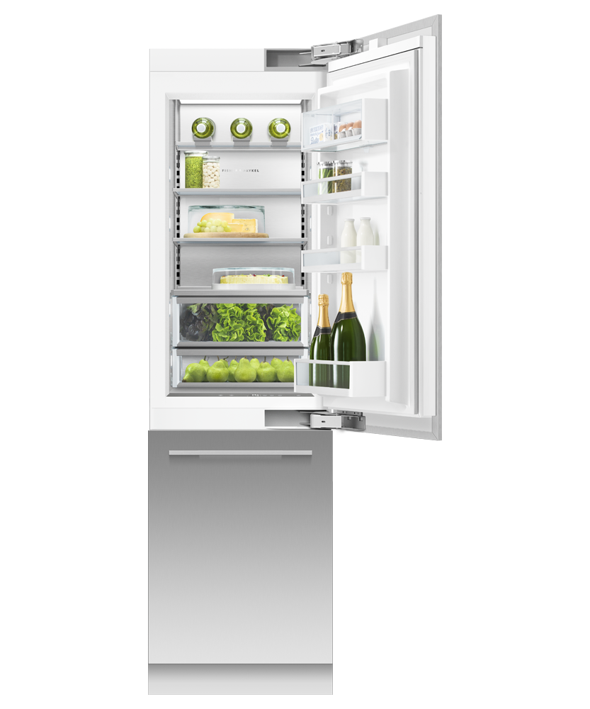 Fisher & Paykel RS2484WRUK1 24" Series 9 Integrated Column Refrigerator Freezer, Ice & Water, Panel Ready, Right Hinge - Detail View