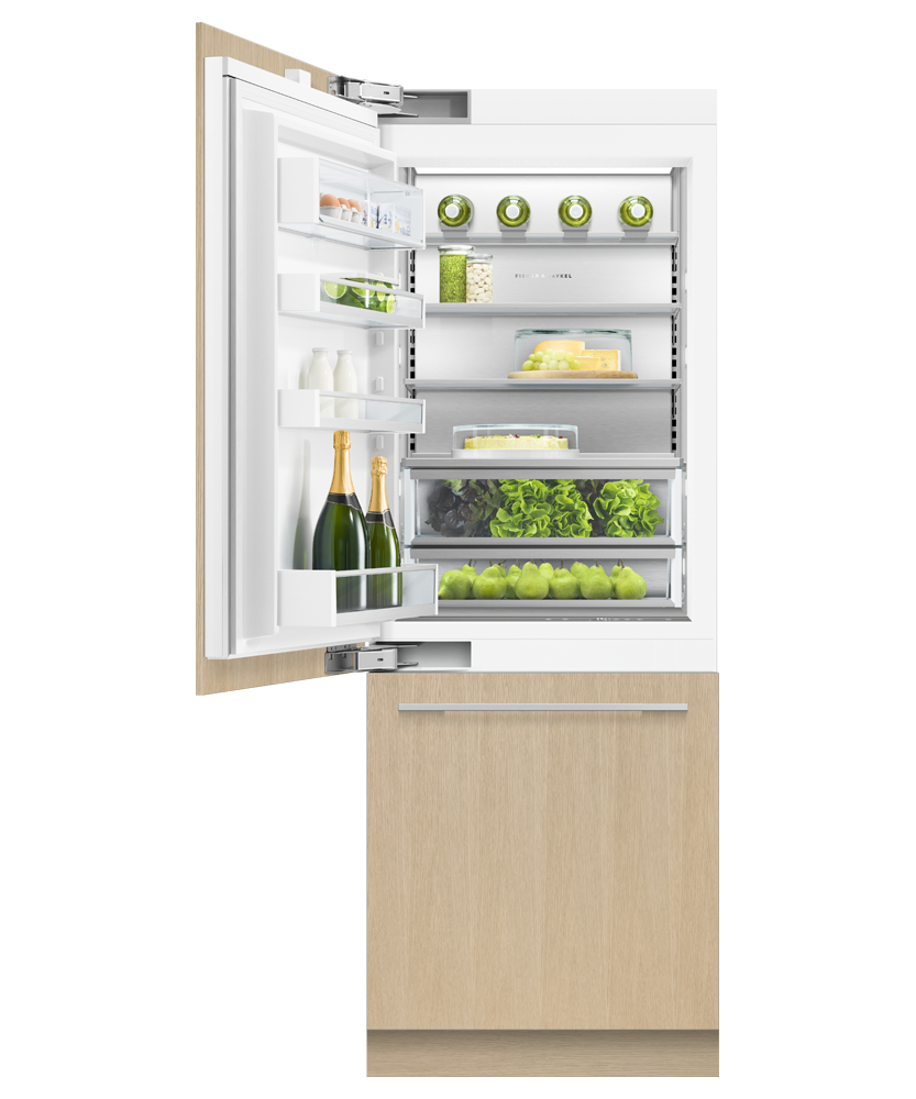 Fisher & Paykel RS3084WLUK1 30" Series 9 Integrated Column Refrigerator Freezer, Ice & Water, Panel Ready, Left Hinge - Detail View