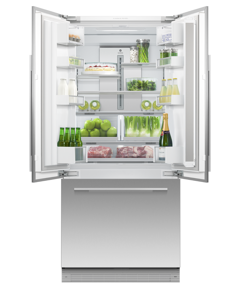 Fisher & Paykel 32 inch Series 7 Integrated French Door Refrigerator Freezer, panel ready, third view