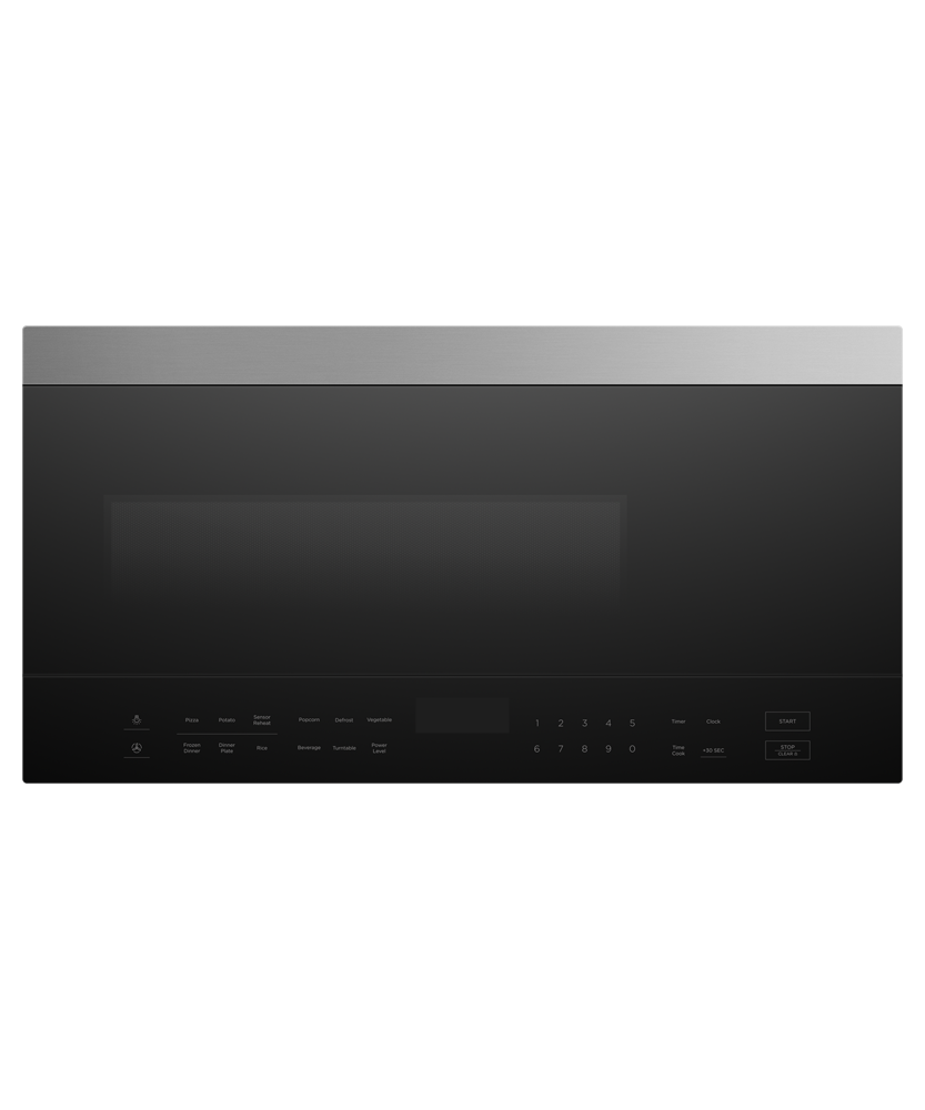 Fisher & Paykel MOH30SB1 30" Series 5 Contemporary Over the Range Microwave, 10 Cooking Modes - Front View