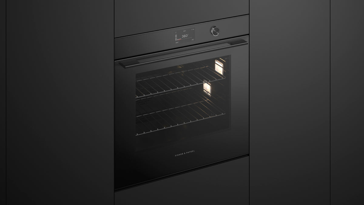 Fisher & Paykel OB30SCPTDB3 30" Series 7 Contemporary Self-Cleaning Oven - In-Situ Kitchen View with Lights On