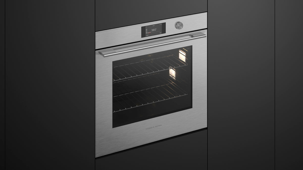 Fisher & Paykel OB30SCPTDX3 30" Series 7 Contemporary Self-Cleaning Oven - In-Situ Kitchen View with Lights On