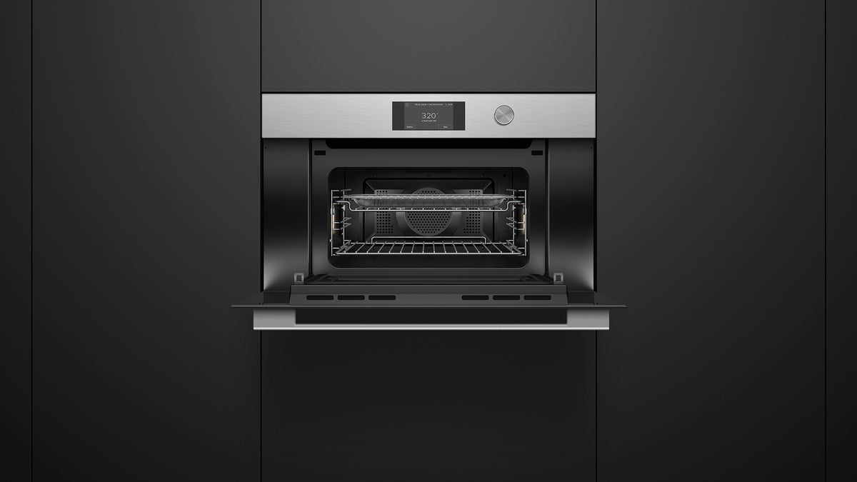 Fisher & Paykel OM30NCTDX3 Convection-Speed Oven Installed - Detail View
