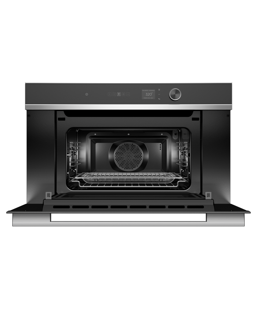 Fisher & Paykel OM30NDLX1 Contemporary Compact Convection-Speed Oven - angled view