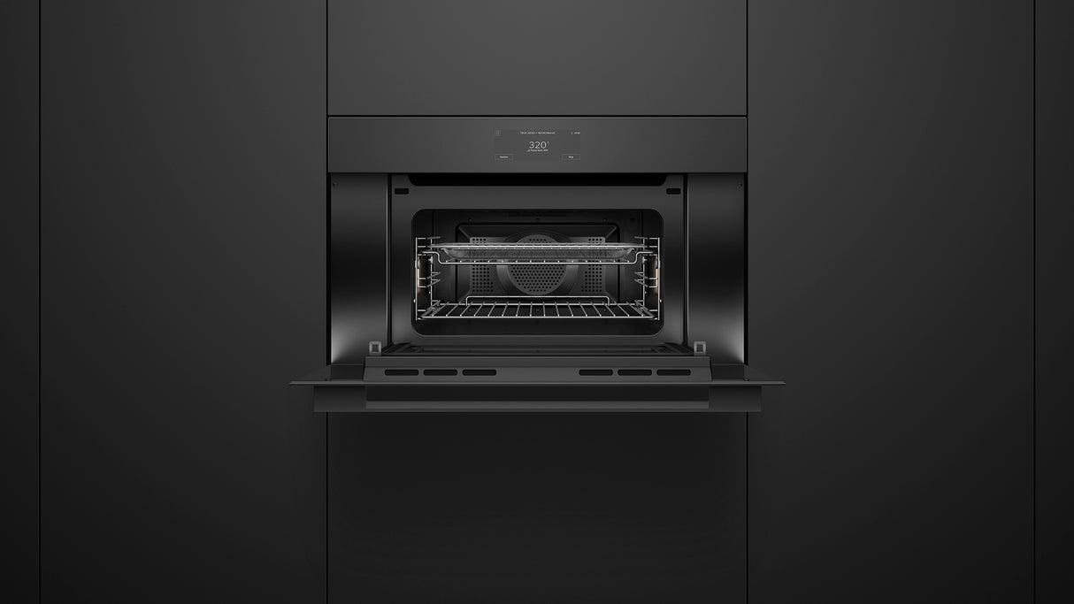 Fisher & Paykel OM30NMUB3 Convection-Speed Oven Installed - Detail View
