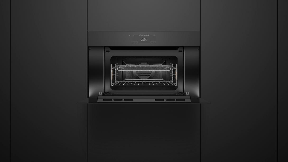 Fisher & Paykel OM30NMUNB3 Convection-Speed Oven Installed - Detail View