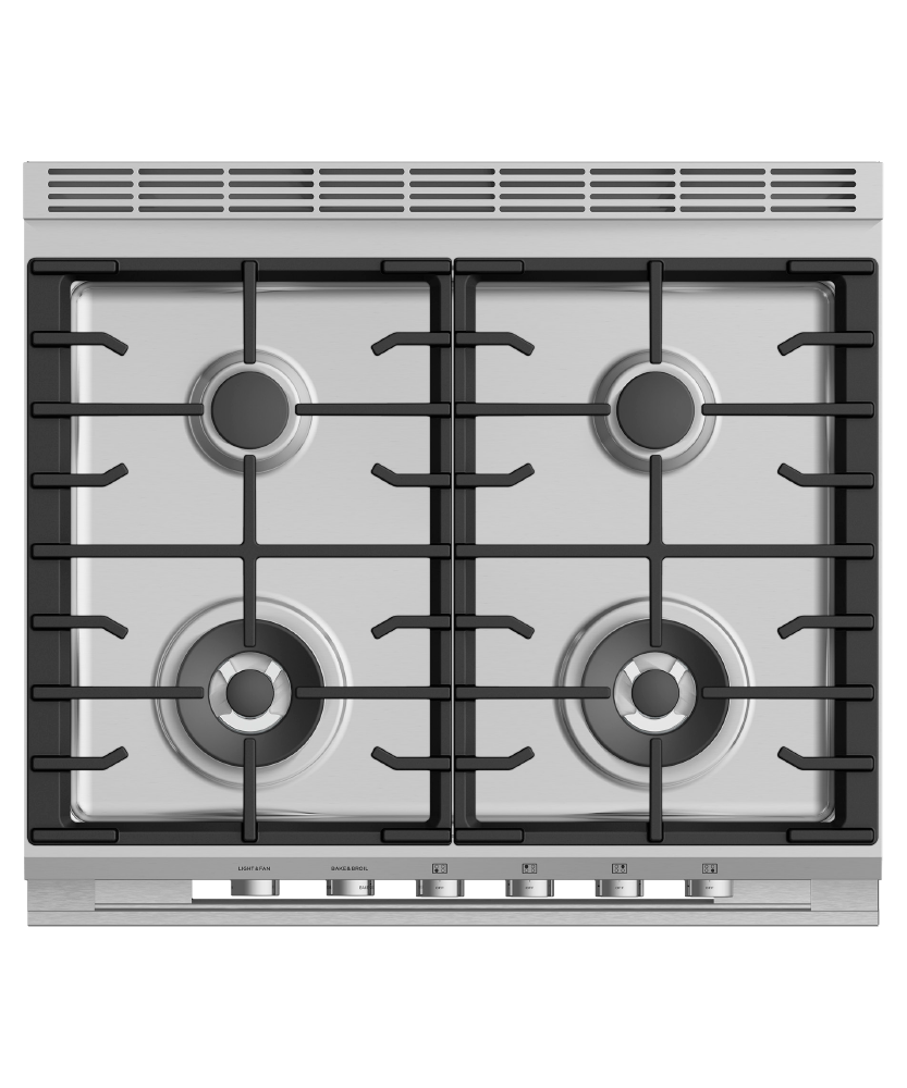 Fisher & Paykel OR30SDG4X1 30 inch Contemporary Gas Range - angled studio view