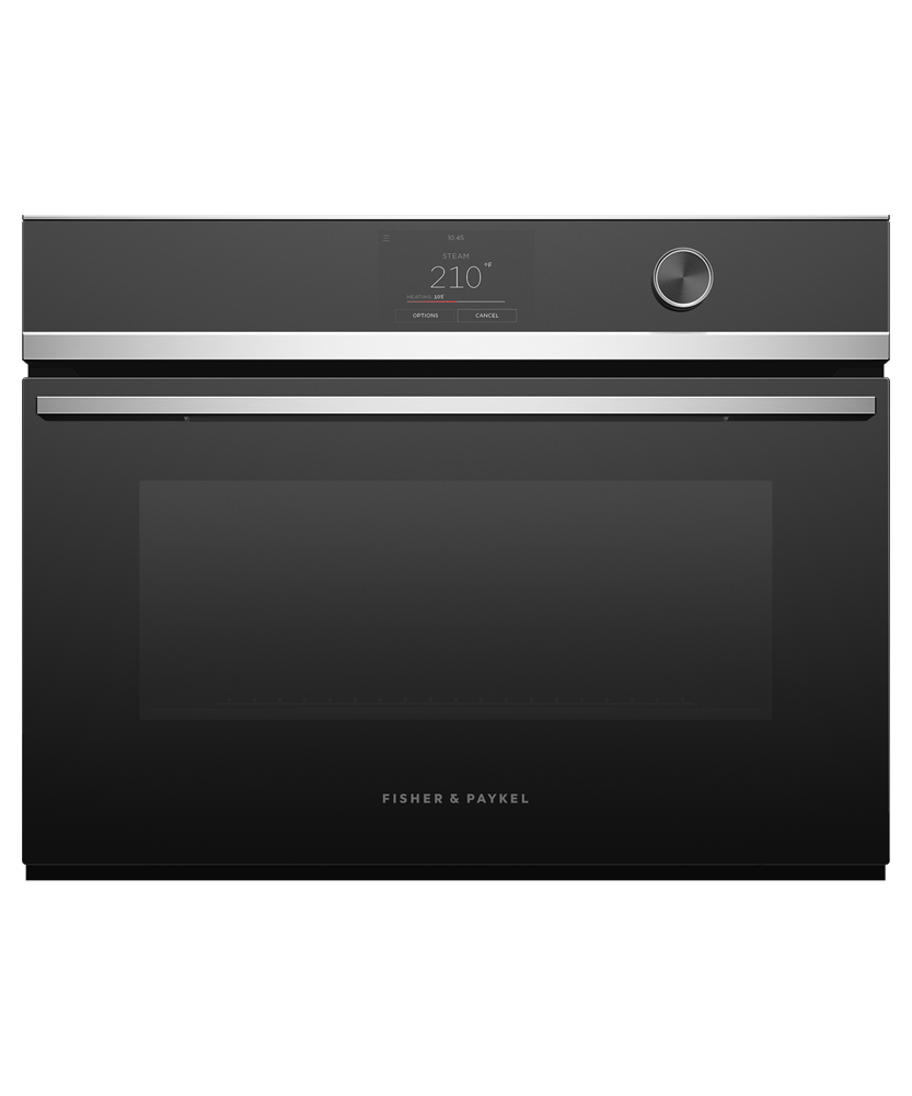 Fisher & Paykel OS24NDTDX1 24-inch Contemporary Compact Combi-Steam Oven - Front View