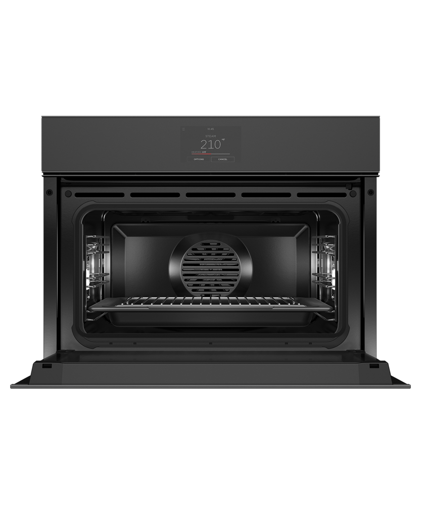 Fisher & Paykel OS24NMTNB1 Minimal Handleless Compact Combi-Steam Oven - Angle View