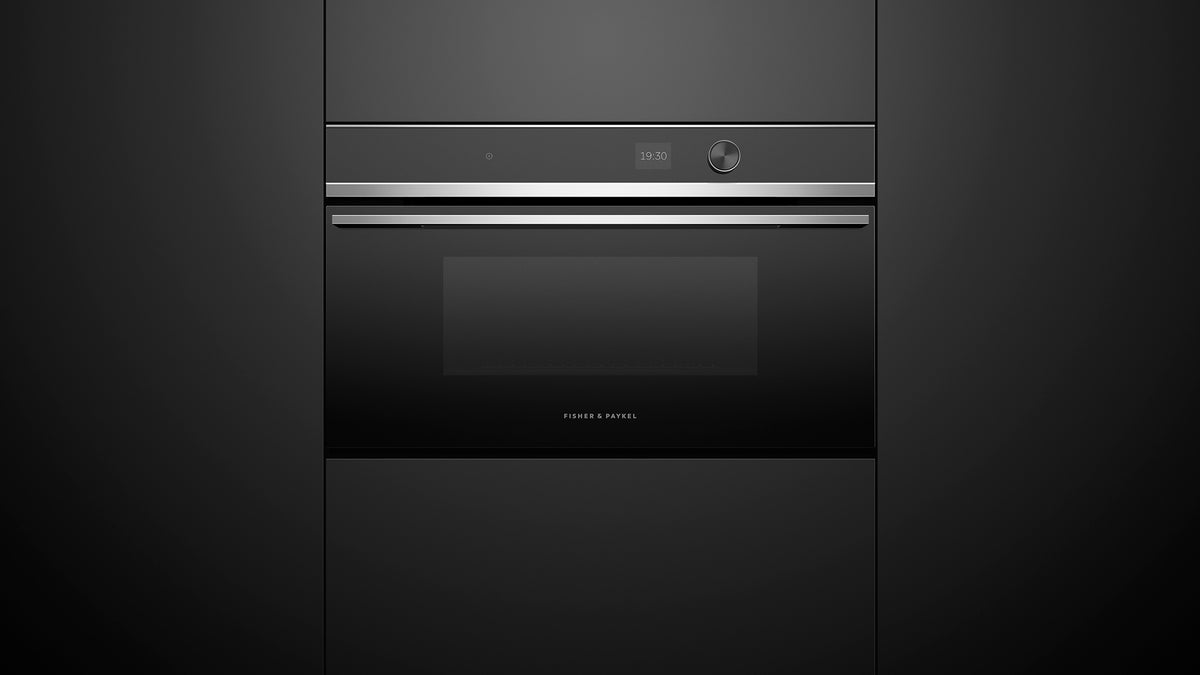 Fisher & Paykel OS30NDLX1 Contemporary Compact Combi-Steam Oven installed in kitchen