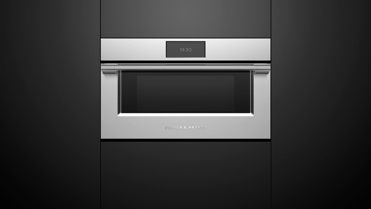 Fisher & Paykel OS30NPTX1 Professional Compact Combi-Steam Oven installed in kitchen