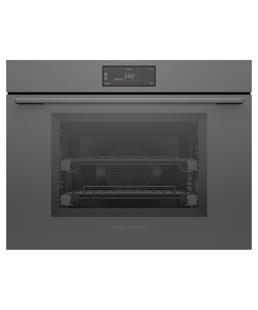 Fisher & Paykel OS30SMUG3 30-inch Minimal Combi-Steam Oven Grey Glass - Front View