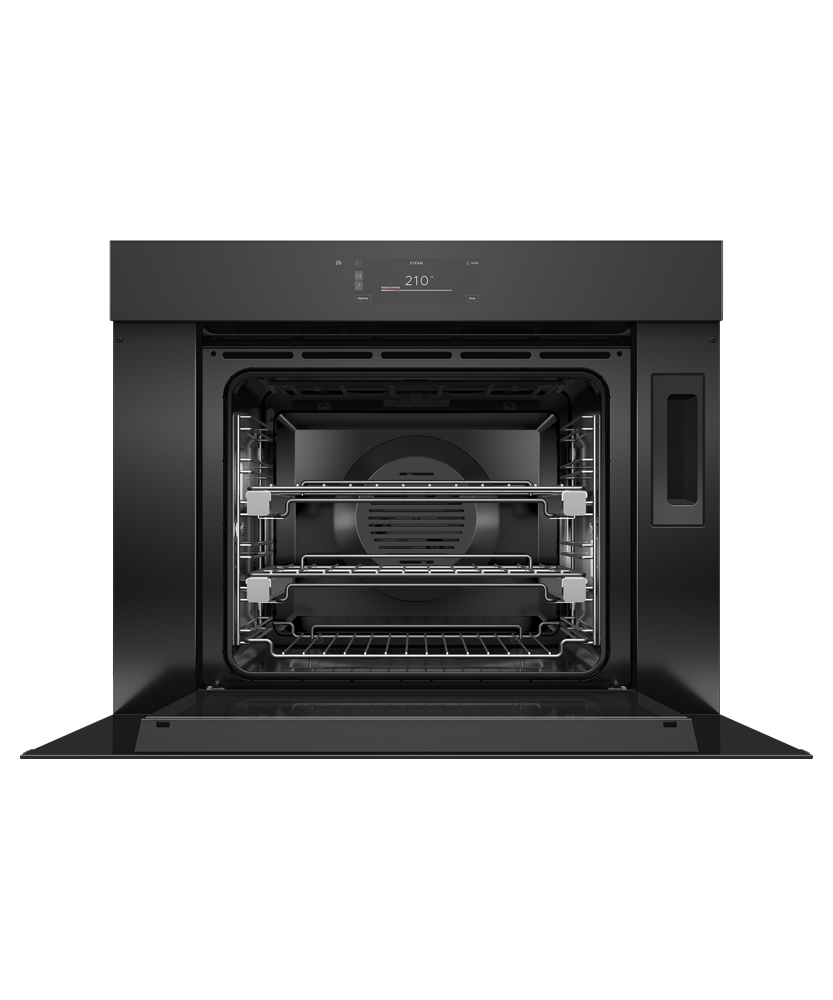 Fisher & Paykel OS30SMUNB3 Combi-Steam Oven Black Glass - Front View Alternate