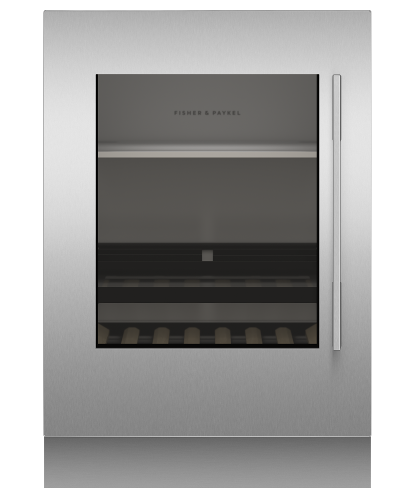 Fisher & Paykel RS2435SBLT1 24" Series 9 Integrated Beverage Center, 4.6 cu. ft., Panel Ready Glass Door, Left Hinge (Reversible Door) - Front View
