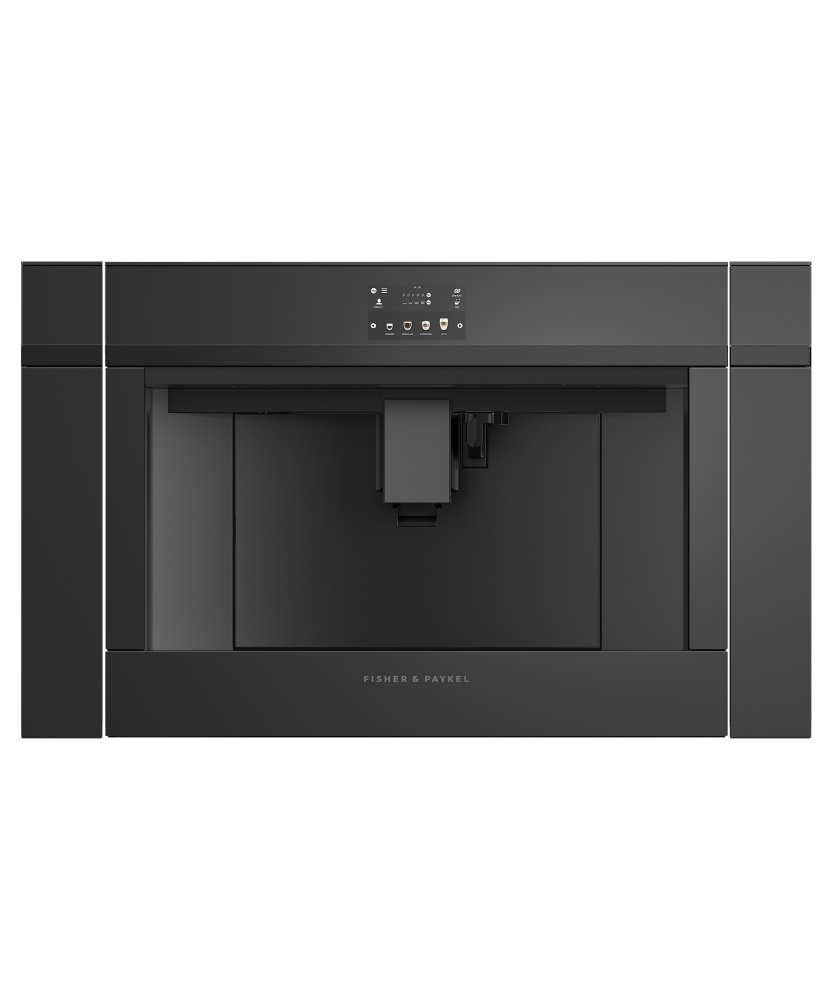 Fisher & Paykel EB24DSXBB1 24-inch Minimal Built-in Coffee Maker, Black - Front View
