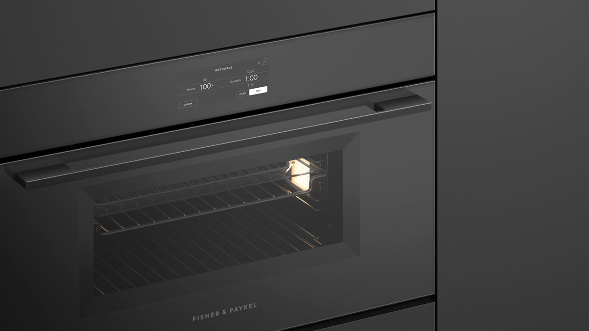 Fisher & Paykel OM30NMUB3 Quickstart Microwave Touchscreen UI