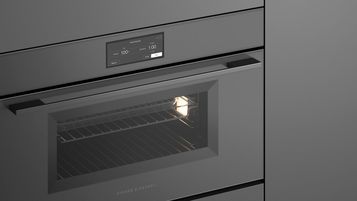 Fisher & Paykel OM30NMUG3 Minimal Compact Convection-Speed Oven with Quickstart touchscreen UI